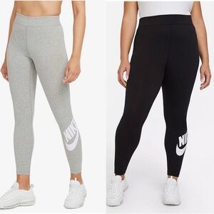 Nike Sportswear Essential Black and Gray Leggings Duo